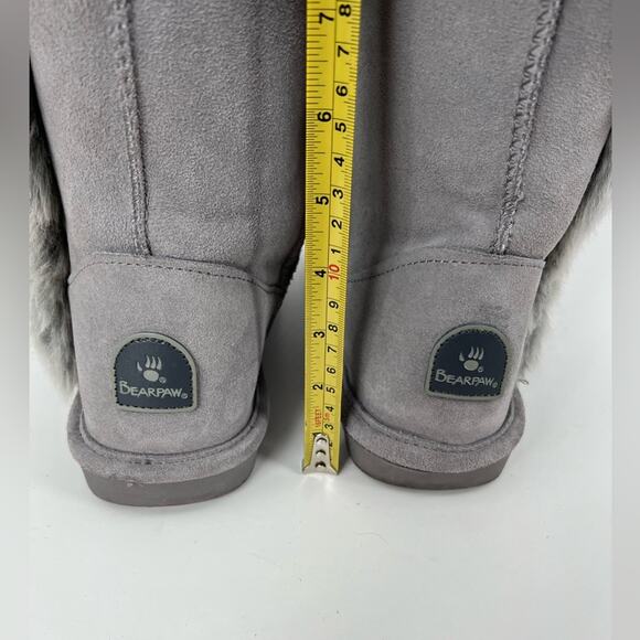 Bearpaw Cora 2664W Women’s Mid Calf Cow Suede Upper Faux Outside Fur Gray Size 8 - Picture 7 of 12
